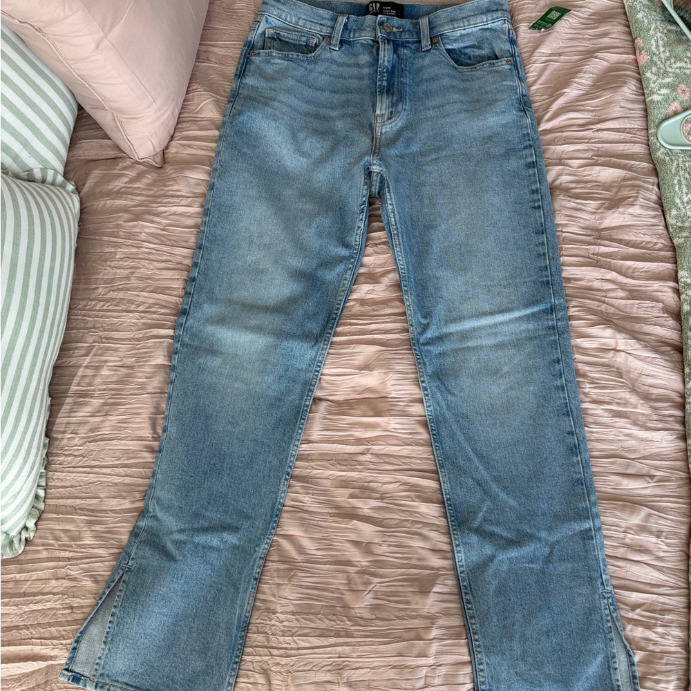 GAP Women's High Rise Straight Light Blue Jeans